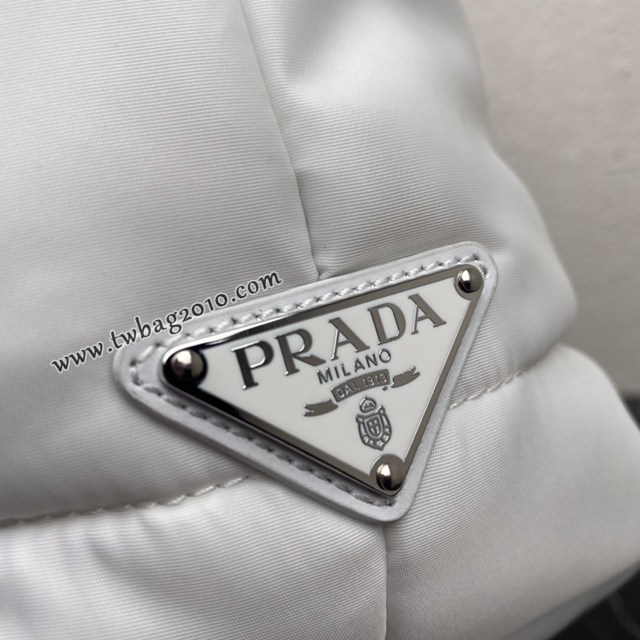 Prada專櫃秋冬新款托特包 2VG082 普拉達白色尼龍布手提購物袋 csp1642